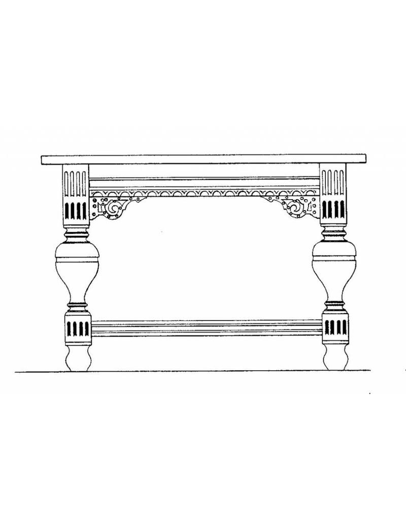 NVM 45.40.001 Dutch Renaissance bolpoottafel