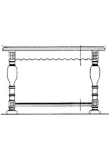 MBT Neo-renaissance salontafel - Bouwtekening Schaal 1 : N/A (45.40.005)