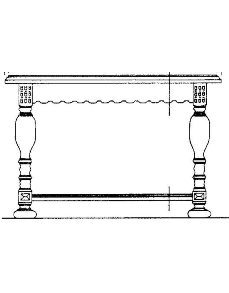 MBT Neo-Renaissance Couchtisch - Bauzeichnung Maßstab 1 : N/A (45.40.005)