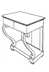 MBT Biedermeier penanttafel - Bouwtekening Schaal 1 : N/A (45.40.009)