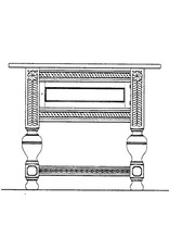 MBT Neo-renaissance bolpoottafel - Bouwtekening Schaal 1 : N/A (45.40.010)