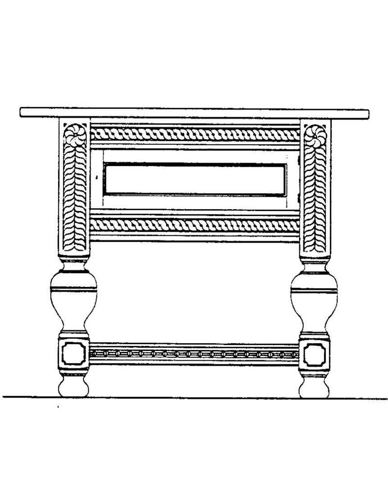 NVM 45.40.010 Neorenaissance bolpoottafel