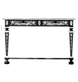 MBT Schreibtisch Louis XVI Imperatrice - Bauzeichnung Maßstab 1 : N/A (45.40.017)