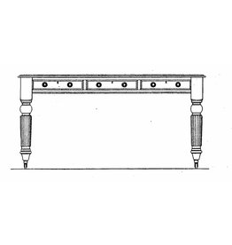 MBT Laat-Biedermeier schrijftafel - Bouwtekening Schaal 1 : N/A (45.40.018)