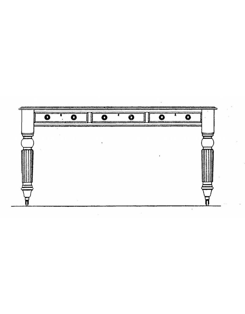 MBT Laat-Biedermeier schrijftafel - Bouwtekening Schaal 1 : N/A (45.40.018)
