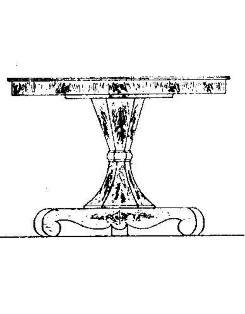 NVM 45.41.001 Biedermeier round sliding table