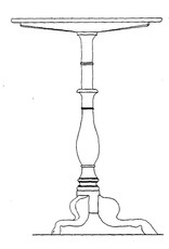 MBT 45.43.001 Chippendale Dreibeintisch