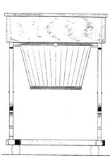 MBT Biedermeier handwerktafeltje - Bouwtekening Schaal 1 : N/A (45.45.003)
