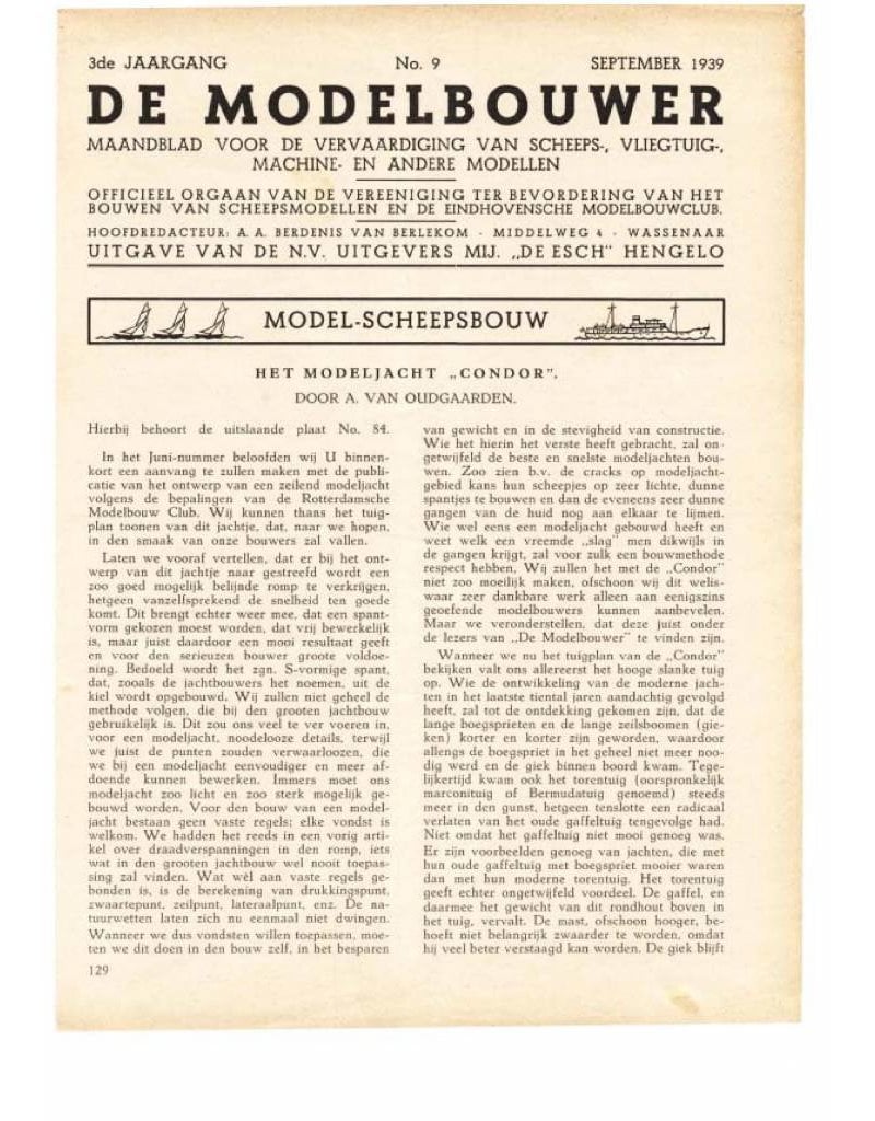 De Modelbouwer 95.39.009 Volume "De Modelbouwer" Edition : 39.009 (PDF)
