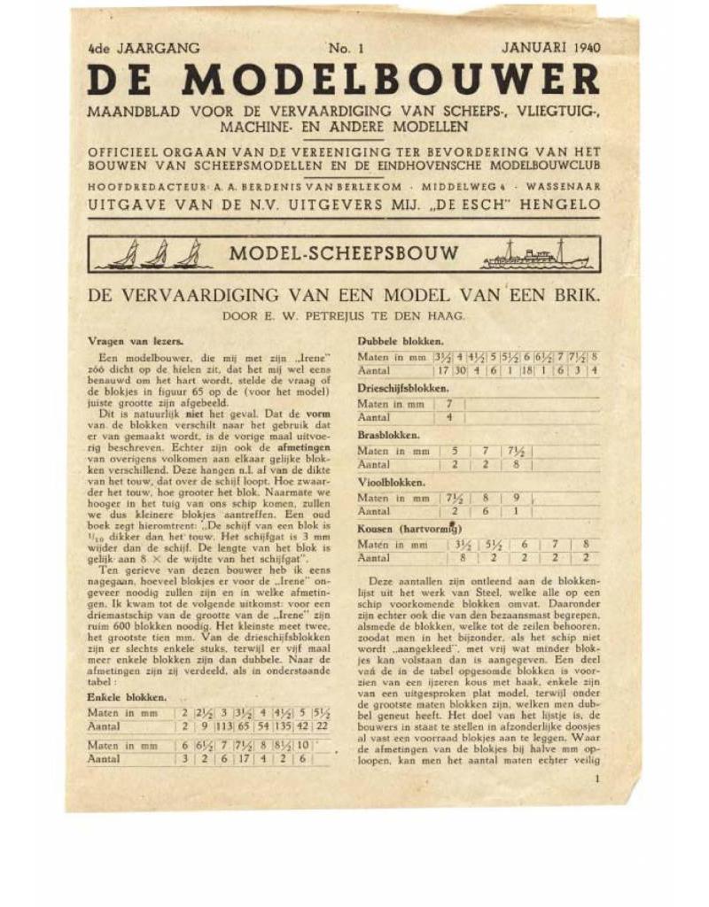 De Modelbouwer 95.40.001 Volume "De Modelbouwer" Edition : 40.001 (PDF)