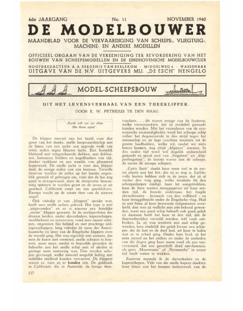 De Modelbouwer 95.40.011 Jaargang "De Modelbouwer" Editie : 40.011 (PDF)