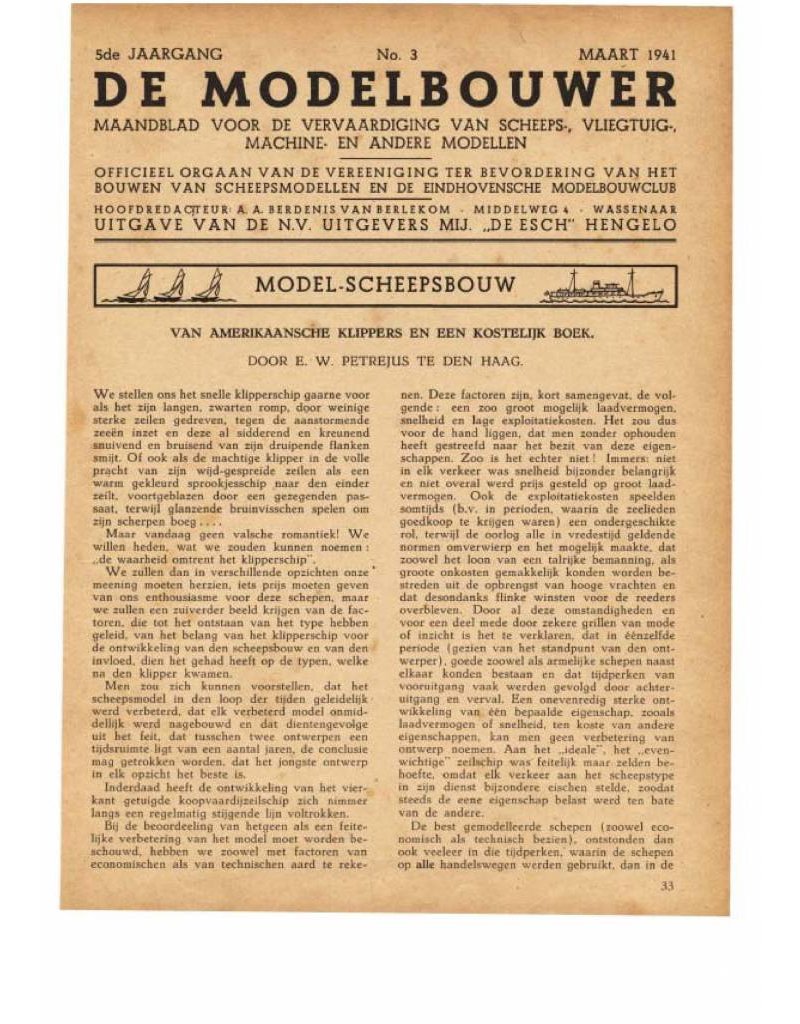 De Modelbouwer 95.41.003 Jaargang "De Modelbouwer" Editie : 41.003 (PDF)