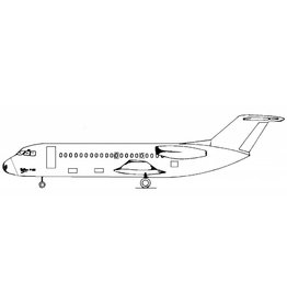 MBT Fokker F28 - Bouwtekening Schaal 1 : 100 (50.00.003)