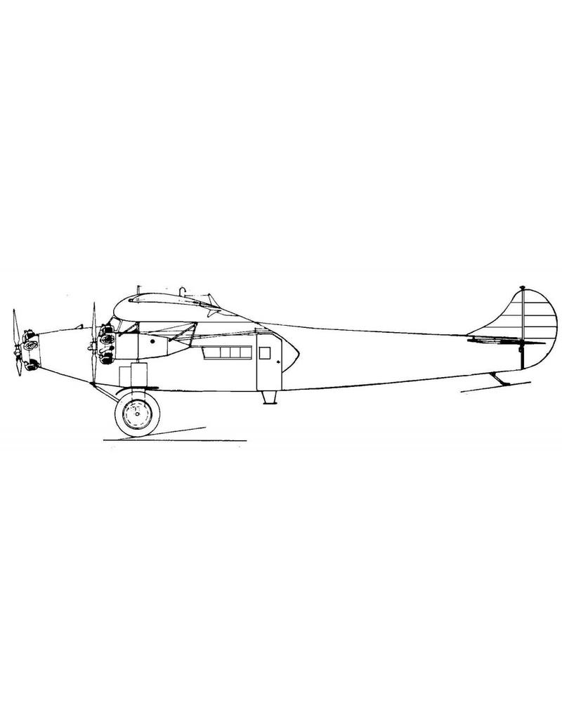 MBT Fokker FVIIb - Bauzeichnung Maßstab 1 : 50 (50.00.008)