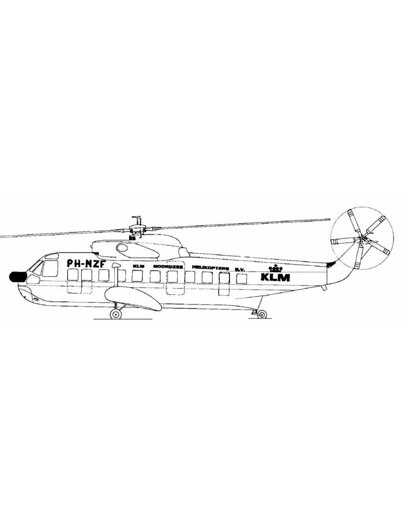 MBT Sikorsky S61n (Nordsee Helikopter) - Bauzeichnung Maßstab 1 : 50 (50.02.005)