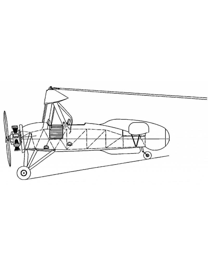 MBT Autogiro De La Cierva C30 - Bouwtekening Schaal 1 : 20 (50.02.013)