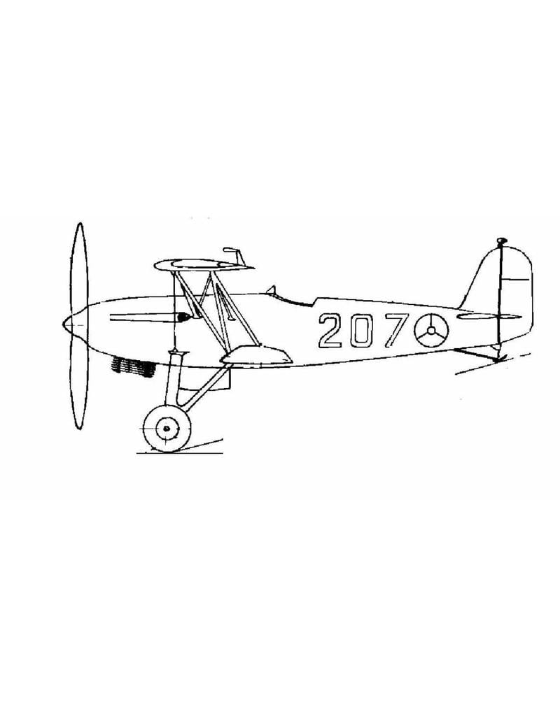 MBT Fokker D17 - Bauzeichnung Maßstab 1 : 50 (50.10.002)