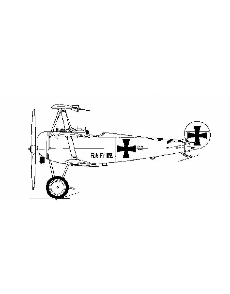 MBT Fokker DR1- driedekker (1917) - Bouwtekening Schaal 1 : 10 (50.10.025)
