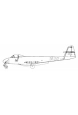 MBT Gloster Meteor MK-8 - Bouwtekening Schaal 1 : 40 (50.11.003)