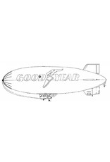MBT Luchtschip ("Blimp") Good Year - Bouwtekening Schaal 1 : 72 (50.30.001)