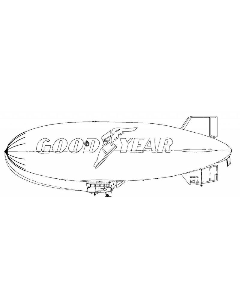 MBT Luchtschip ("Blimp") Good Year - Bouwtekening Schaal 1 : 72 (50.30.001)
