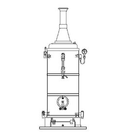 MBT Vertikaler Dampfkessel 6 bar Vulcanus - Bauzeichnung Maßstab 1 : N/A (60.00.006)