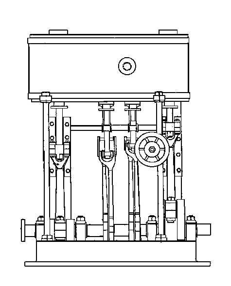 MBT Vertical compound marine steam engine - Construction drawing Scale ...