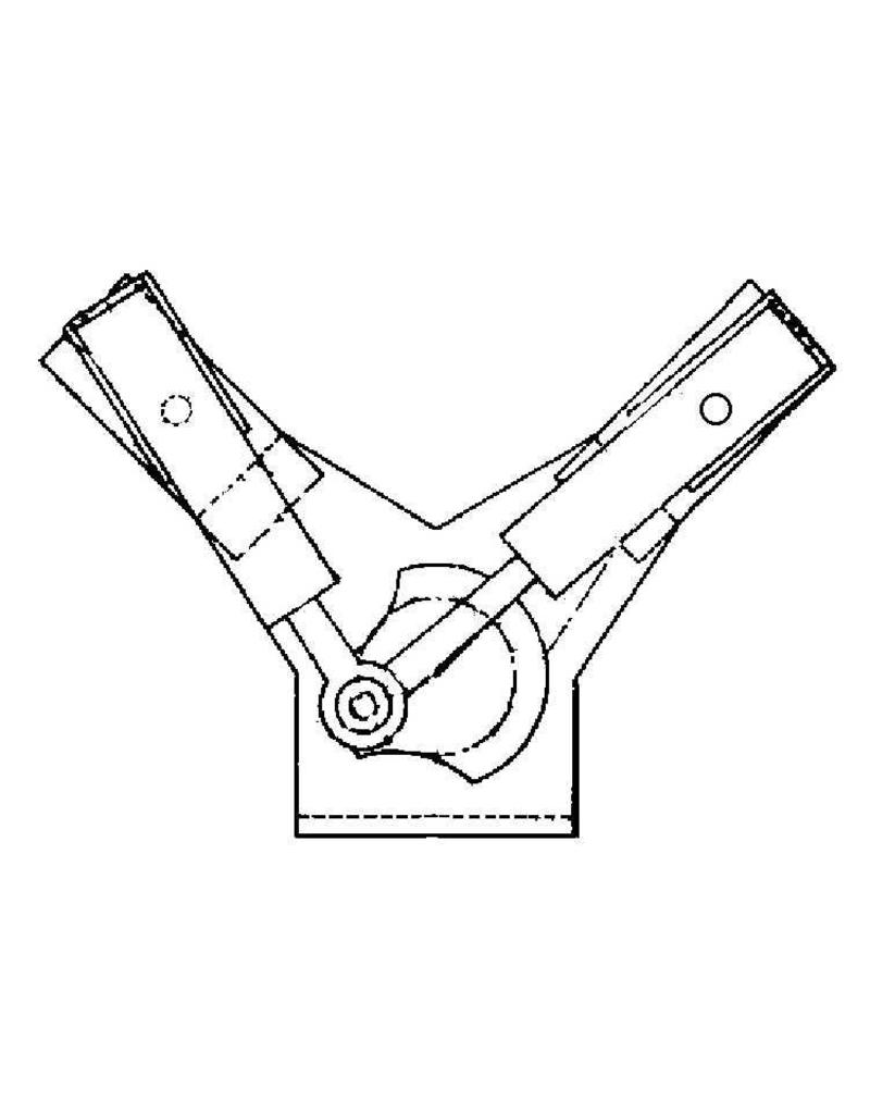 MBT 2 cil. oscillerende stoommachine in V-vorm - Bouwtekening Schaal 1 : N/A (60.01.007)