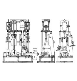 NVM 60.01.008 stoomplant, vert. 1- en 2-cilindermachine met ketel en hulpapparatuur