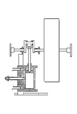 MBT Dubbelwerkende oscillerende stoommachine voor raderboot - Bouwtekening Schaal 1 : N/A (60.01.009)