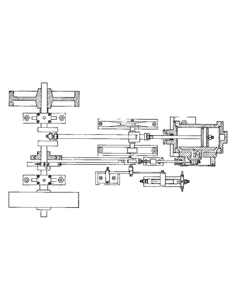 MBT Horizontale stoommachine Vesta - Bouwtekening Schaal 1 : N/A (60.01.014)