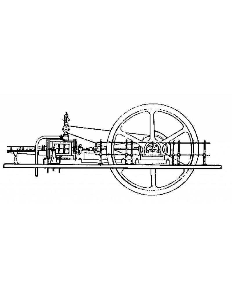 MBT Horizontale Dampfmaschine Bromo - Bauzeichnung Maßstab 1 : N/A (60.01.018)