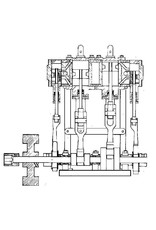 MBT 2 cyl. stoommachine met ketel voor sloep - Bouwtekening Schaal 1 : N/A (60.01.027)