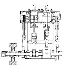 MBT 60.01.027 2 cyl. steam engine with boiler for launch