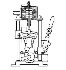 MBT Reversing gear for steam engine 60.01.027 - Construction drawing Scale 1 : N/A (60.01.033)
