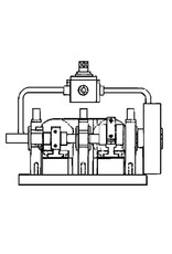 MBT tweecilinder schuifloze stoommachine - Bouwtekening Schaal 1 : N/A (60.01.034)