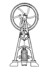 MBT verticale stoommachine "v.Everdingen en Evrard" - Bouwtekening Schaal 1 : N/A (60.01.040)
