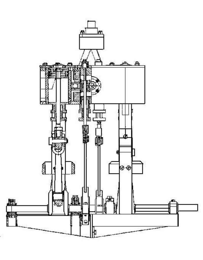 MBT 2-cilinder verticale stoommachine "Paula" - Bouwtekening Schaal 1 : N/A (60.01.043)