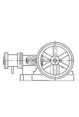 MBT 1-Zylinder horizontale Dampfmaschine - Bauzeichnung Maßstab 1 : N/A (60.01.044)
