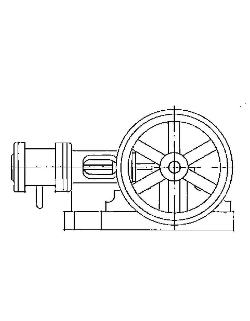 MBT 1-Zylinder horizontale Dampfmaschine - Bauzeichnung Maßstab 1 : N/A (60.01.044)