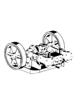 MBT CD-2-Zylinder-Version einer horizontalen Dampfmaschine - Bauzeichnung Maßstab 1 : N/A (60.01.044/A)