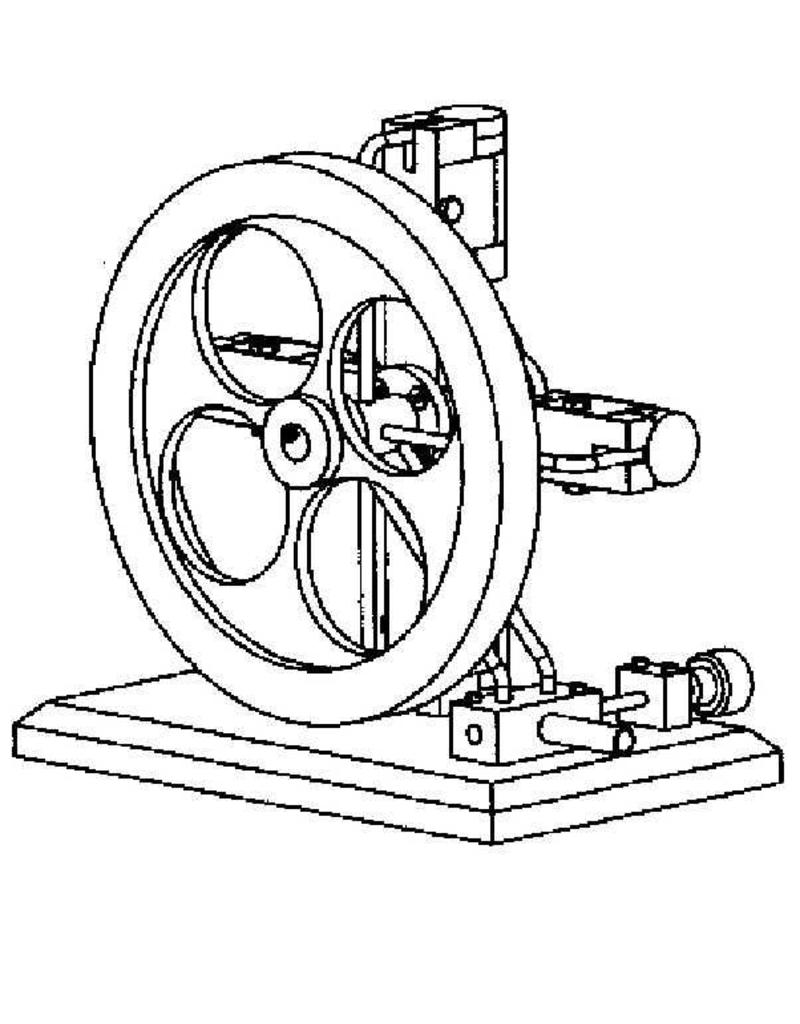 MBT CD-Plus Four; 4-Zylinder oszillierende Dampfmaschine - Bauzeichnung Maßstab 1 : N/A (60.01.051)