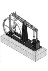 MBT Eencilinder balans stoommachine met cilindrische schuif - Bouwtekening Schaal 1 : N/A (60.01.053/A)