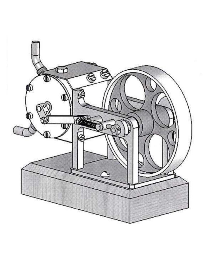 MBT CD-Tweecilinder schommelzuiger-stoommachine; tekeningen en animaties - Bouwtekening Schaal 1 : N/A (60.01.054)