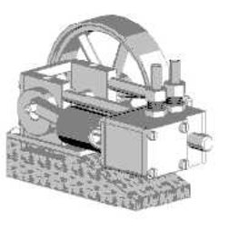 MBT CD-1-Zylinder horizontale Dampfmaschine - Bauzeichnung Maßstab 1 : N/A (60.01.055/A)