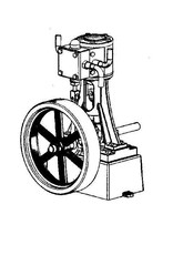 MBT CD- vertikale Dampfmaschine - Bauzeichnung Maßstab 1 : N/A (60.01.056)