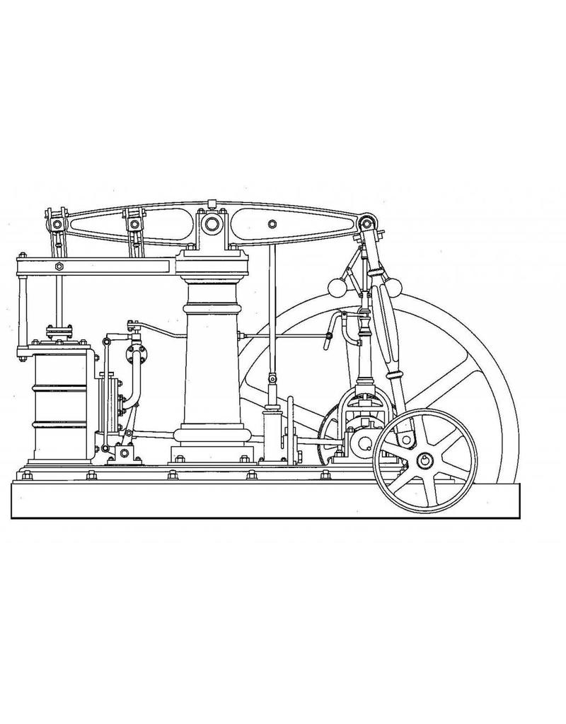 MBT ME Beam Engine - Balancierdampfmaschine - Bauzeichnung Maßstab 1 : N/A (60.01.061)