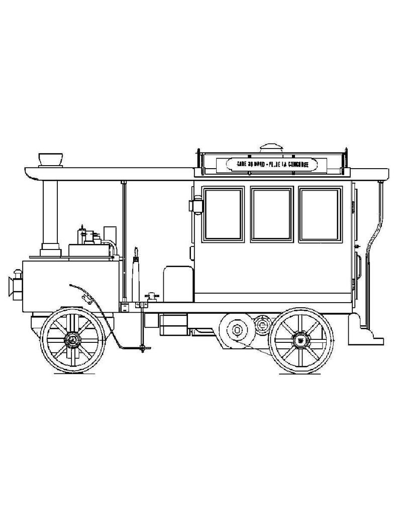 MBT De Dion Bouton Dampfomnibus (1898) - Bauzeichnung Maßstab 1 : XX (60.05.002)