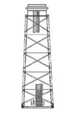 MBT Hölzerner Kühlturm +/- 1930 - Bauzeichnung Maßstab 1 : 25 (60.07.001)