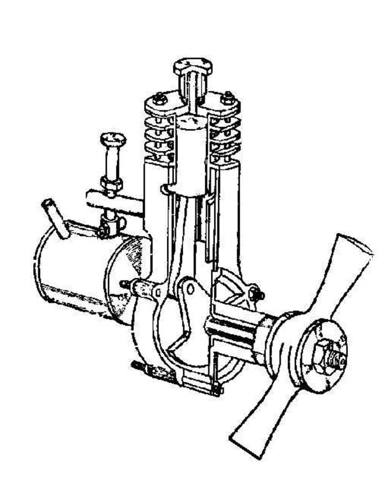 MBT Benzinmotor BB 8,4 - Bauzeichnung Maßstab 1 : N/A (60.10.001)